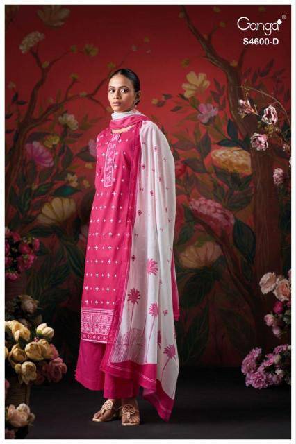 Ganga mysael 4600 Ladies dress material wholesale market in Surat